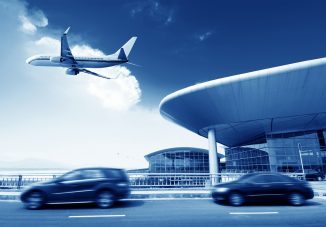 airplane taking off from airport