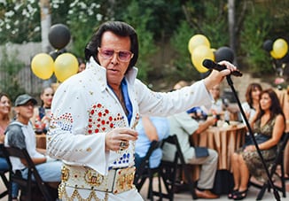 elvis impersonator at a private event